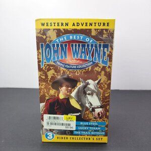 The Best Of John Wayne  VHS Tape Triple Feature Collection - SEALED